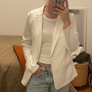 Uniqlo white blazer